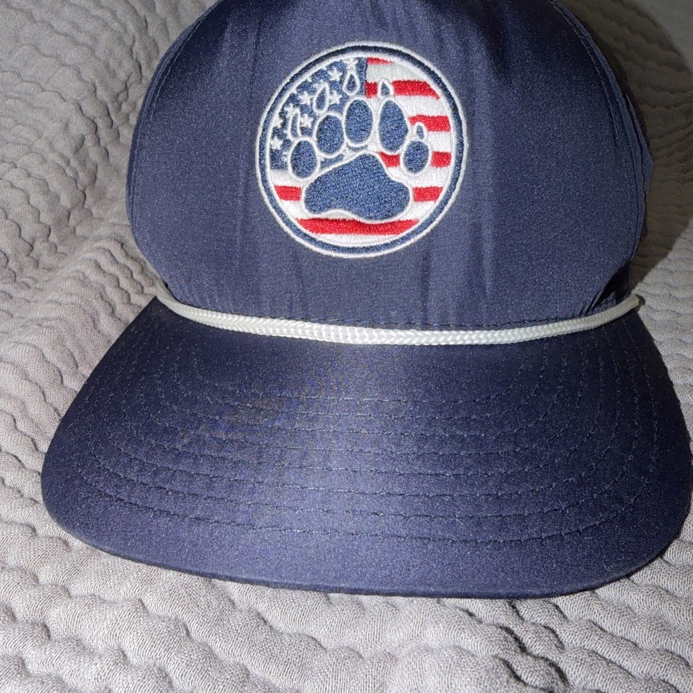 Bear Trap PGA National Snapback Hat Navy Bear Flag Golf Honda Classic